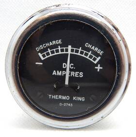 D-2743 Thermo King Vintage Vtg Gauge Amp Amperes In Dash 2-1/6 Inch