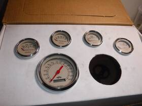 Cs0350 Tpi Tech Tpi-tech 5 Gauge Set -mph Volts Water Temp Fuel Level Oil Pressure Nos