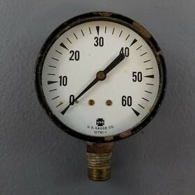 10761-1 U.s. Gauge Vintage Us Co. Usg 0-60 Psi Pressure Vtg