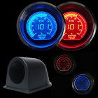 Unbranded 2 52mm Led Digital Water Temp Temperature Gauge Red Blue Black Holder 799975333885