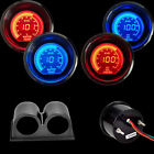 Unbranded Blue Red 2 52mm Digital Led Evo Water Temperature Gauge Oil Press Pod 799975333847