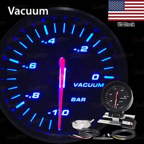 Ww-fscrusstock-5081214 Unbranded / Generic 2-11/16 Inch 68mm Stepper Motor Gauge Blue Light Auto Performance Meter Vacuum Ratio