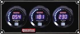 67-3011 United Recyclers Group 673011 Quickcar Racing Digital 3 Gauge Panel Oil Pressure/water Temp/oil Temp 2