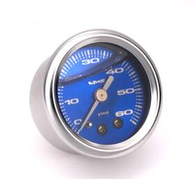 Fpg46120bl-no-adapter V M S Racing Vms Universal Blue 1/8 Inch Npt 0-60 Psi Liquid Filled Fuel Pressure Gauge