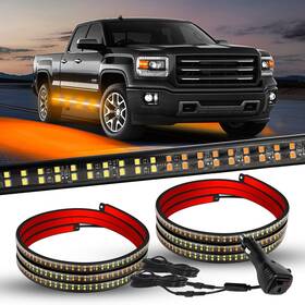 Sl001 Vanpoe 2pcs 70 Inch Truck Emergency Strobe Lights Strip 864 Led Running Amber White