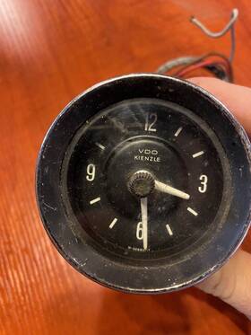 0248 Vdo Vintage Kenzie Clock Germany Mercedes Vw Porche Jaguar Dash #ct1