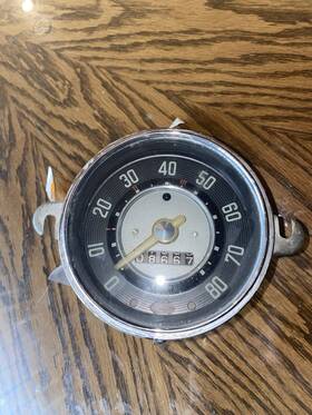 111957021c Vdo 111 957 021 C Clear Needle Speedometer 80 Mph Vw Type 1 Beetle Bug 10/52-7/60