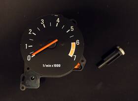 1362537 Vdo Volvo 240 Tachometer With Clock Delete Plug 6k Redline Satin