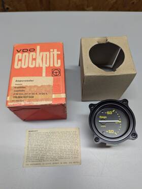 190.004 Vdo Vintage Cockpit Jet Amperemeter 50-0-50 Vw Porsche Bmw 190.004 Vdo Vintage Cockpit Jet Amperemeter 50-0-50 Vw Porsche Bmw