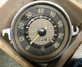 211-957-023d Vdo 1960s Vw Volkswagen Bus Speedometer Gauge Tested Excellent Cond