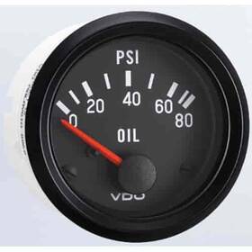 350-0402 Vdo Cockpit Electrical Oil Pressure Gauge Kit 2-1/16 Inch Diameter