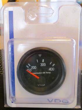 701-1705 Vdo Transmission Oil Temperature Gauge 150-400 F Balkamp New