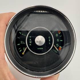901.741.502.01 Vdo 65-67 Porsche 911 2.65 Green Face Oil Tank Fuel Combo Gauge Oem Swb Read