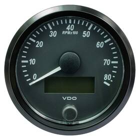 Vdo A2c3833020030 Singleviu 80mm 3-1/8 Inch Tachometer - 8000 Rpm