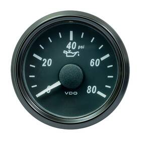 Vdo A2c3833190030 Singleviu 52mm Oil Pressure Gauge 80 Psi 0-180 Ohm Dual Input