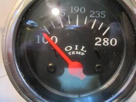 Veethree 277244 V3 Instruments Electrical Oil Temperature Gauge 100-280 Degrees Black