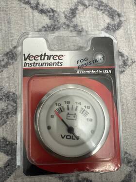 59656fe Veethree Lido Series Voltmeter Designed For 8-16v 52mm Diameter