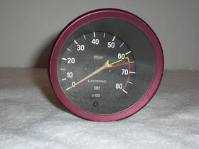 683583 Veglia Original Borleti Tachometer For Fiat 124 Purple Bezel 683583 Veglia Original Borleti Tachometer For Fiat 124 Purple Bezel