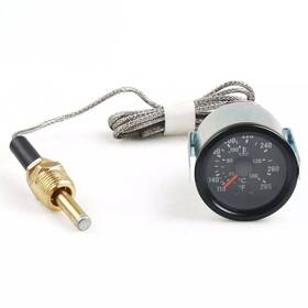 Ag002-wt-bhw Vehito 2ftft 52mm Pointer Water Temp Temperature Gauge 1/2ftftnpt Sensor 40-130 And 110-265