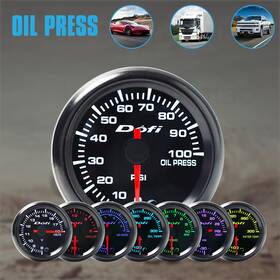 Vehixia-auto-parts 1102-1-op 2 Inch 52mm Pointer 7 Color Led Car 0-100psi Oil Press Gauge Meter With Sensor 1/8npt