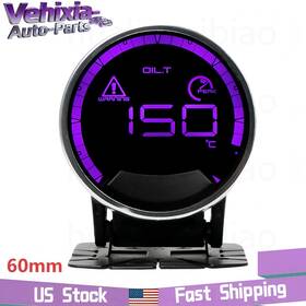 Vehixia-auto-parts A2-ot Universal Car 60mm A2 Lcd Digital 7 Color Oil Temp Gauge 40-160 Meter With Sensor