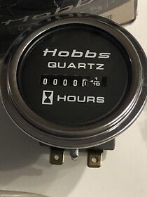 2a644 Vintage Hobbs Hour Meter Gauge And Mounting Panel. Never Used