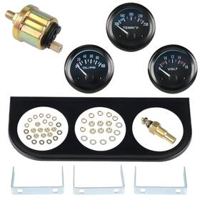 Waterwich-sk-su824 Waterwich 3 In1 Car Marine Meter Auto Gauge Voltmeter Water Temperature Gau
