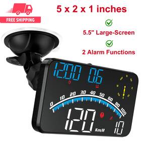 3384692 Wiiyii Digital Gps Speedometer Hud Head Up Display For Car Upgraded 5.5 Inch Large-screen