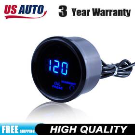 Winwinparts3 754003148350 0-120 Psi Digital Analog Led Car Oil Pressure Gauge Meter With Sensor 2 Inch 52mm