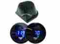 Wt-01-dig-blk-pod Agg 2 52mm Water Temperature Temp Volt Blue Digital Led Combo Gauge Smoke Face