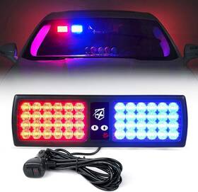 52019-rb Xprite Red Blue 48led Visor Strobe Flashing Lights Interior Red&blue 52019-rb Xprite Red Blue 48led Visor Strobe Flashing Lights Interior Red&blue