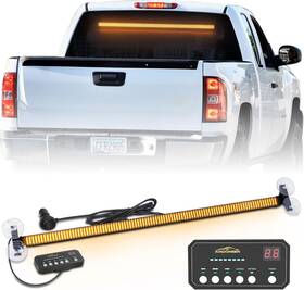 Xridonsen 737417128484 35 Inch Traffic Advisor Amber Light Bar 144 Led Rear Window