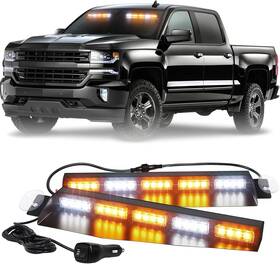 At-40-850-td Xridonsen 34 Inch Emergency Strobe Visor Lights 40 Led Amber Amber/white