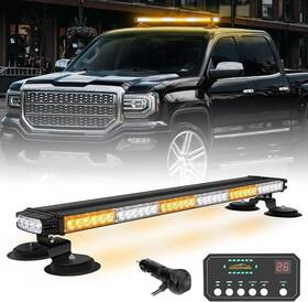 Xr-826 Xridonsen 28.4 Inch 80 Led Roof Top Strobe Light Bar Amber White Amber/white