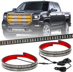 Xr-a-616 Xridonsen 2pcs 30 Inch Truck Grill Lights Strip 360 Led Strobe Amber/white