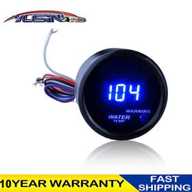 Yusinparts 718852691856 2 Inch 52mm Universal Water Temp Gauge Blue Digital Led Temperature Car Auto Meter