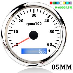 Cx8150 Zmfjh 85mm Marine Digital Tachometer Gauge 0-6000 Rpm With Lcd Hour Meter For Car Boat