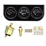 Lagwiuy 2" 52MM Triple Gauge Set Voltmeter Water Temp Oil White Pointer. Fixed Price $44.43.