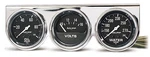 Meter Autogage Three Gauge Oil Press/volt /water Temp Chrome Console 2-5/8". Fixed Price $132.00.