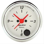 Autometer Arctic White Electrical Clock Gauge 2 1/16" Dia Face 1385. Fixed Price $127.99.
