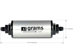 Grams Performance Fuel Filter 100 Micron W/ -6 G60-99-0106. Fixed Price $105.27.