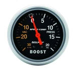Autometer 3401 Sport-comp 2-5/8" Boost/vacuum Gauge, 30 In HG/20 Psi. Fixed Price $120.63.