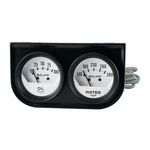 Autometer 2323 Autogage White Oil/water Gauge Black Console. Fixed Price $74.99.