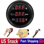 52MM Boat Car 3 In 1 Gauge Oil Pressure Psi Water Temp Voltmeter With Sensor. Fixed Price $38.89.
