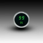 Intellitronix Green Led Oil Pressure Gauge - Black Faceplate With Chrome Bezel. Fixed Price $104.97.