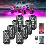 Rock Lights Underglow Neon Kits App/rf Remote Control 5MRGB 8 Pods. Fixed Price $65.65.
