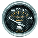 Autometer Carbon Fiber 52MM 100 Psi Electronic Oil Pressure Gauge. Fixed Price $119.00.