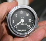 Stewart Warner Vintage 30 Lbs Air Pressure / Manifold Gauge - 041726. Fixed Price $43.00.