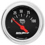 Autometer Gauge, Oil Pressure, 1/16", 100PSI, Electric, Traditional CHROME*2-1. Fixed Price $113.57.