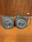 Vintage Stewart-warner Mechanical Oil Pressure Gauge, Ammeter & Mounting Plates. Fixed Price $70.00.